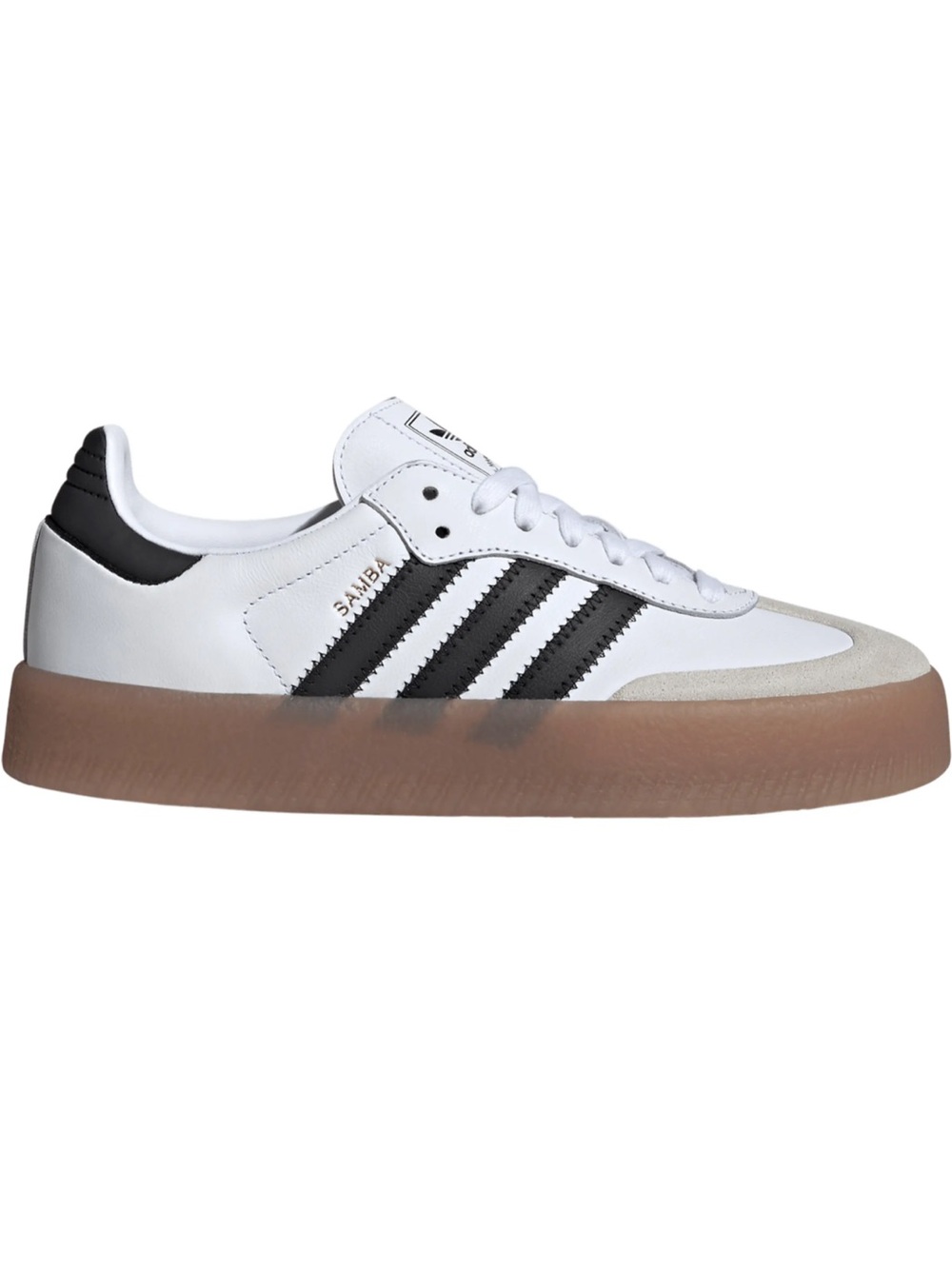 NEW adidas Samba Sneaker in White Core Black Gold Met - Picture 3 of 13